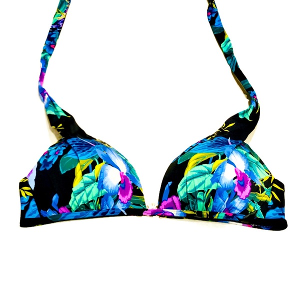 Victoria's Secret Other - Victoria’s Secret Black Label Women’s Swimsuit Bathing Suit Bright Bikini Top L